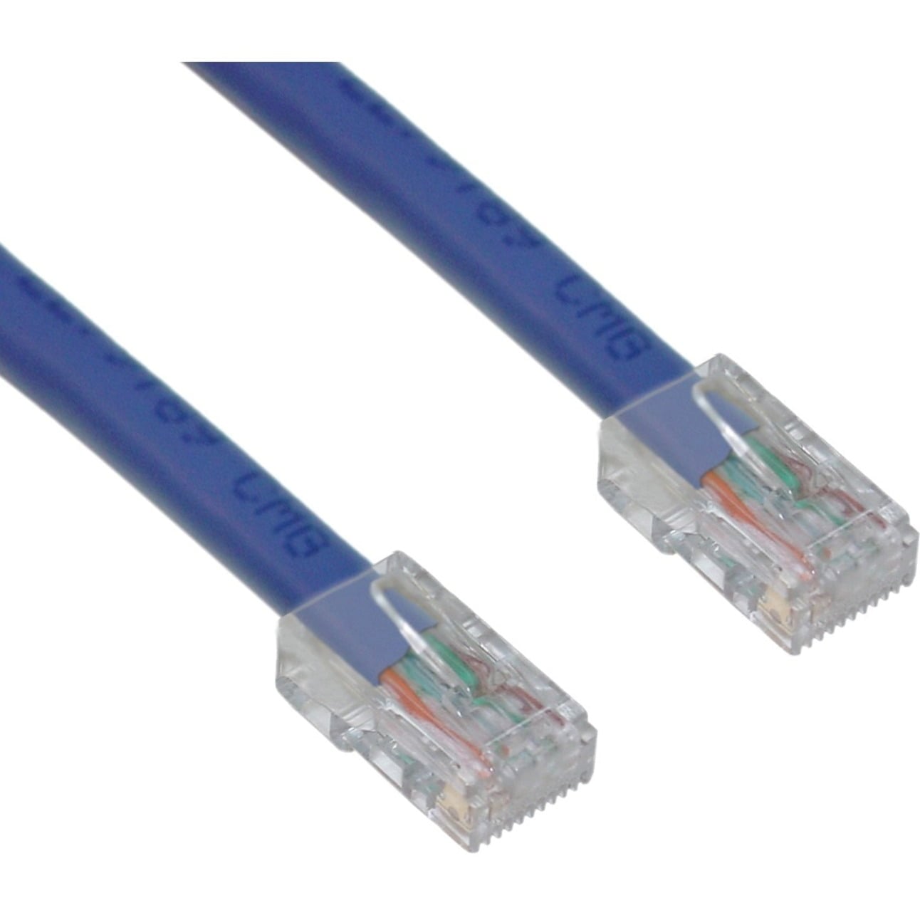 10X6-16100.5 6 in. Cat5e Blue Ethernet Patch Cable - Bootless