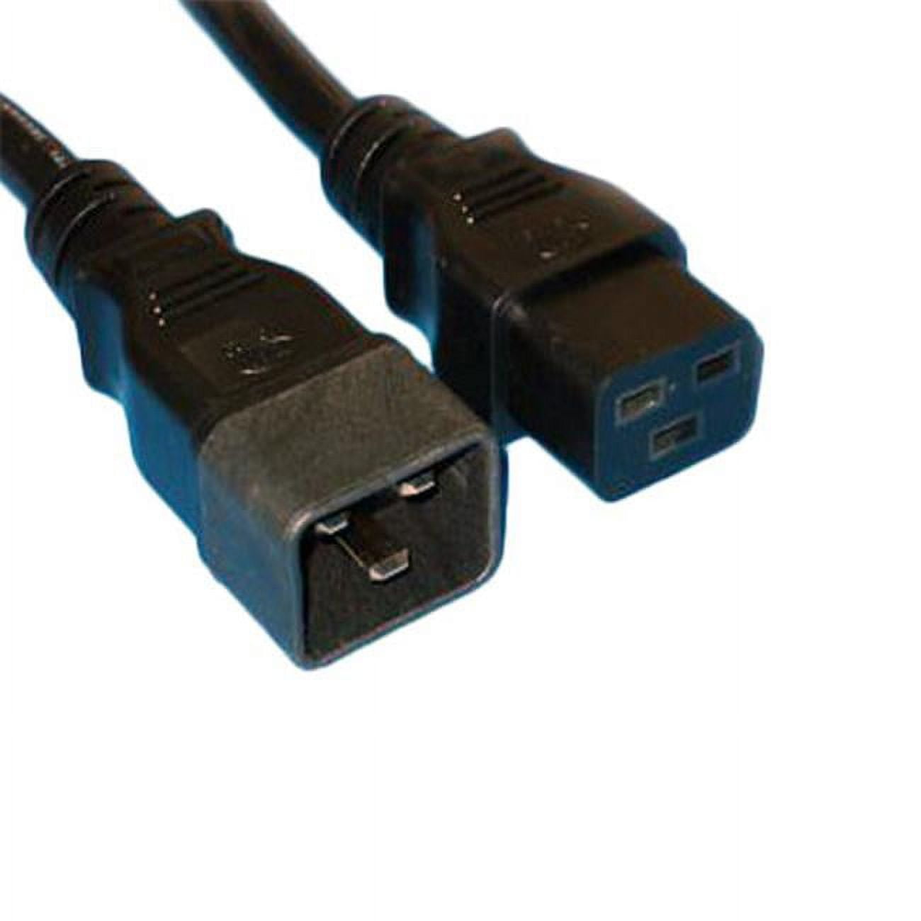 Cable Wholesale  12 AWG C20 to C19 3C Black Power Extension Cord - Black - 6 ft.
