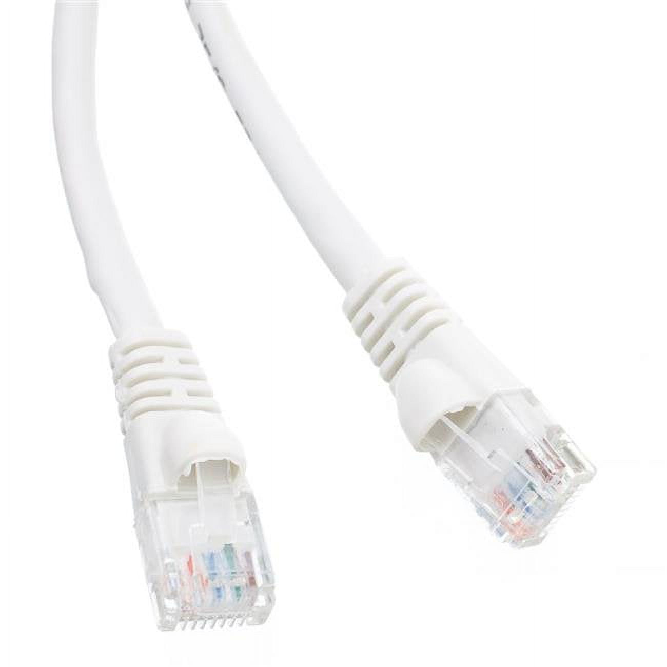 Cat5e White Copper Ethernet Patch Cable, Snagless/Molded Boot, POE Compliant, 3 foot