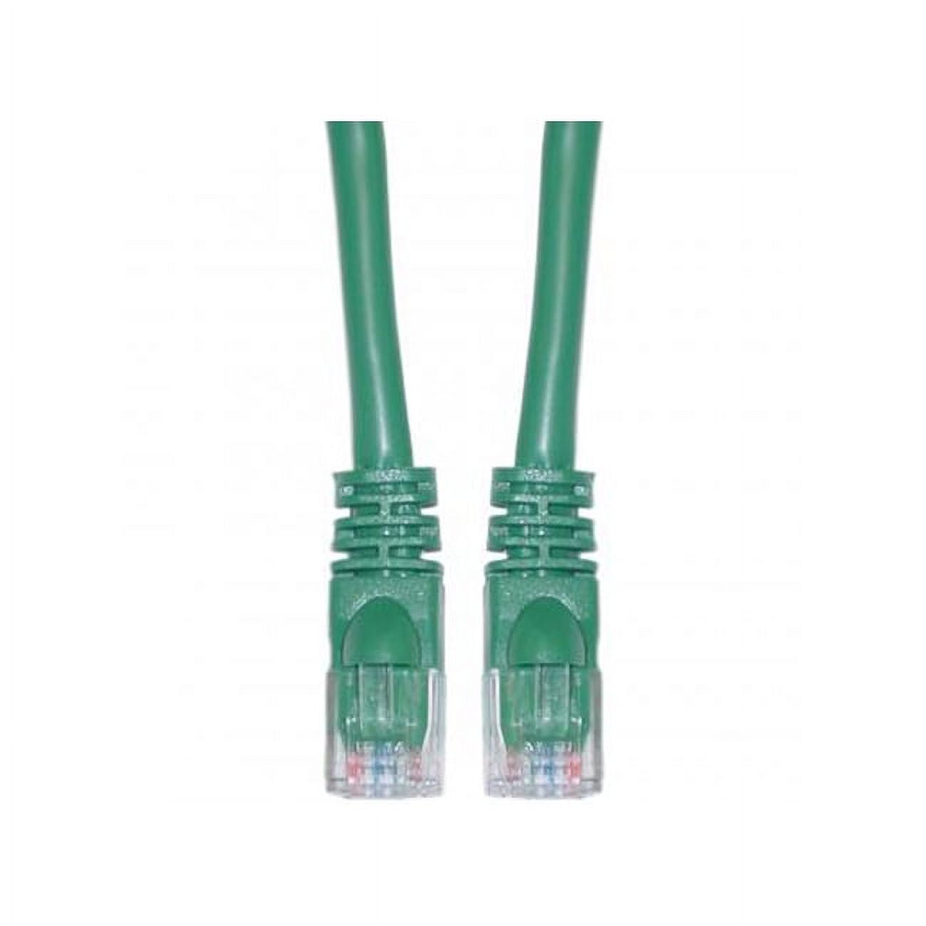 Cat5e Green Copper Ethernet Patch Cable, Snagless/Molded Boot, POE Compliant, 5 foot