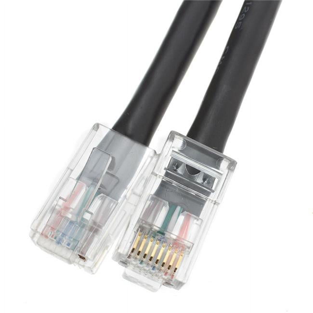 Cat5e Black Copper Ethernet Patch Cable, Bootless, POE Compliant, 5 foot