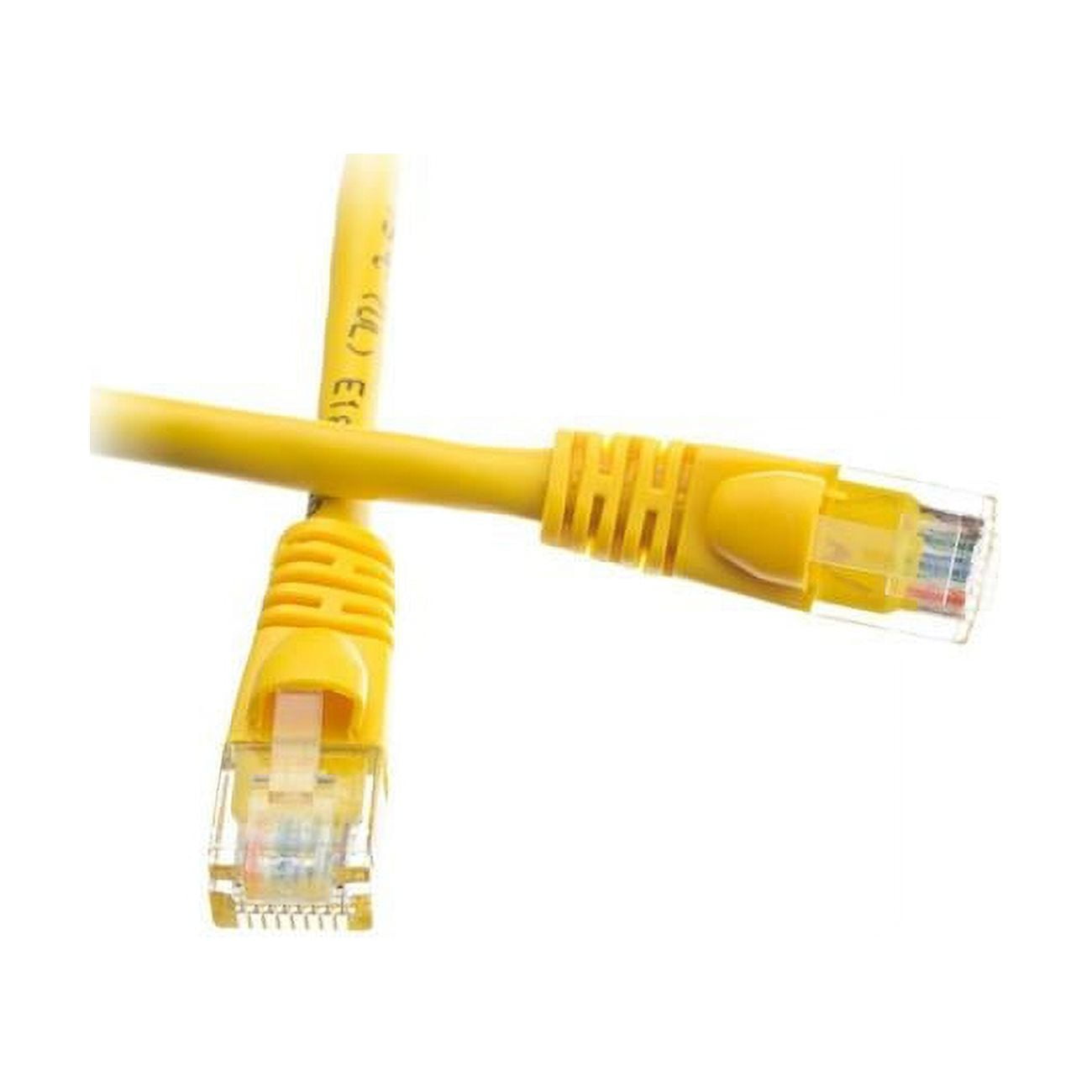 Cat6 Yellow Copper Ethernet Patch Cable, Snagless/Molded Boot, POE Compliant, 3 foot