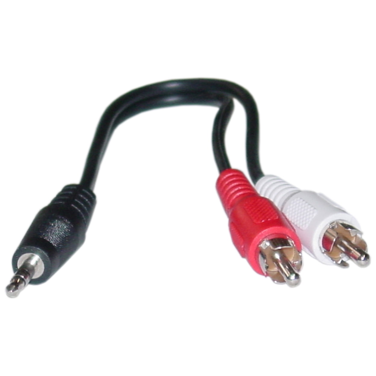 3.5 mm Stereo to Dual RCA Audio Adapter Cable - Red & White - 6 in.