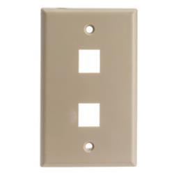 Picture of Cable Wholesale 302-1D-W 1 Keystone Jack, Single Gang Decora Wall Plate Insert - White