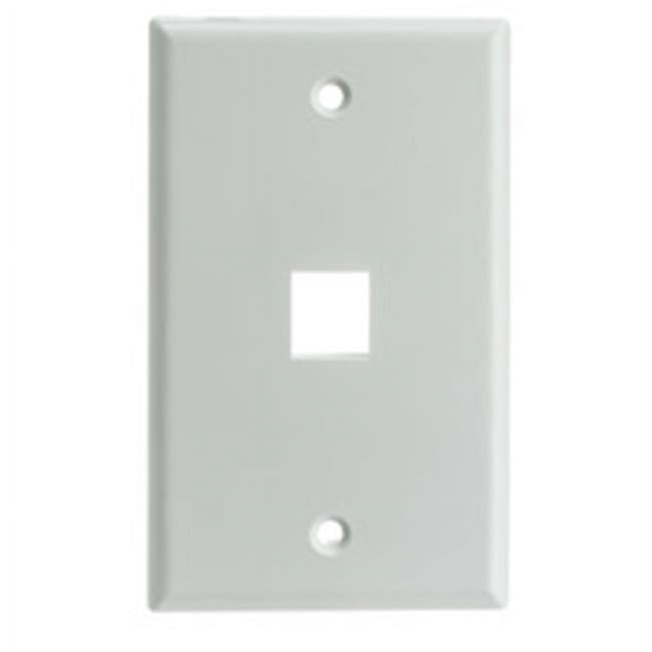 Picture of Cable Wholesale 301-6K-W 6 Port Keystone Wall Plate, Single Gang - White