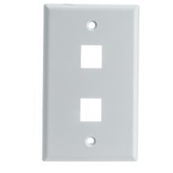 Picture of Cable Wholesale 302-1-W 1 Hole Decora Wall Plate Single Gang, White