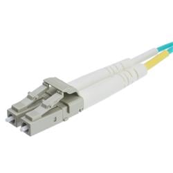 LCLC-41003 10 ft. OM4 LC & LC Multimode Duplex Fiber Optic Cable 10 GB - 3 m & 0.4 in. Aqua -  Cable Wholesale