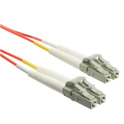 13.1 ft. LC & LC Multimode Duplex Fiber Optic Cable 10 GB - 0.4 in. & 4 m, Aqua