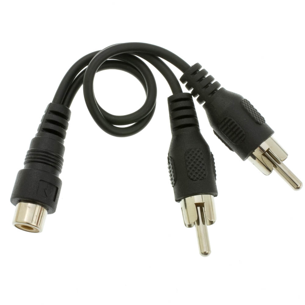 Picture of Cable Wholesale 30R1-03260 6 in. RCA Female to Dual RCA Male Splitter & Adapter