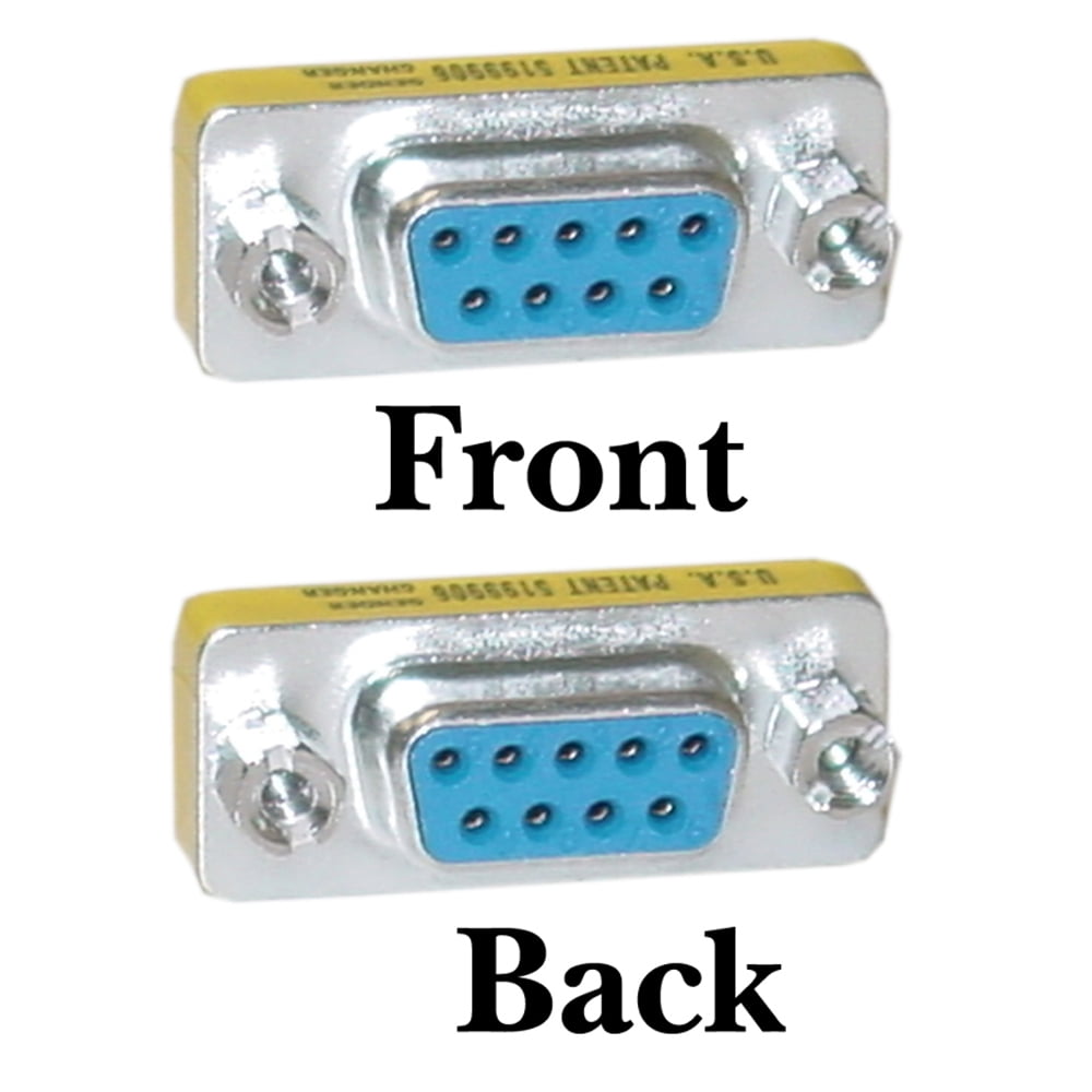Serial Mini Gender Changer / Coupler, DB9 Female to DB9 Female