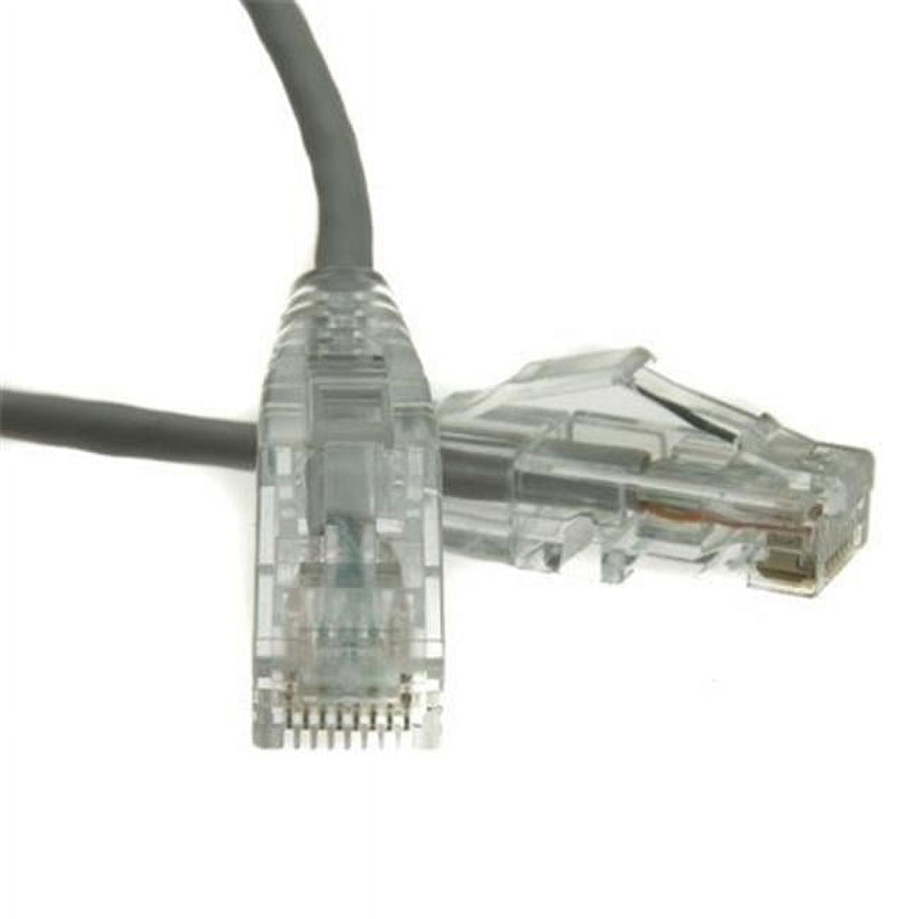 CableWholesale 13X6-62103 3 foot, Cat6a Slim Ethernet Patch Cable, Snagless with Molded Boot - Gray