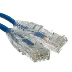 CableWholesale 13X6-66110 10 foot, Cat6a Slim Ethernet Patch Cable, Snagless with Molded Boot - Blue