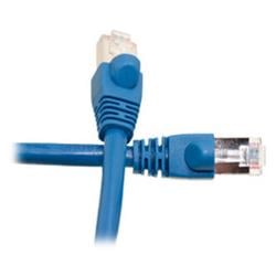 Shielded Cat6 Blue Ethernet Patch Cable, F/UTP, 24 AWG Stranded Copper, POE Compliant,