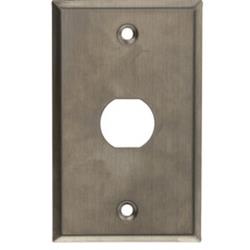 1 Port Single Gang Outdoor Wall Plate with Water Seal, Stainless Steel