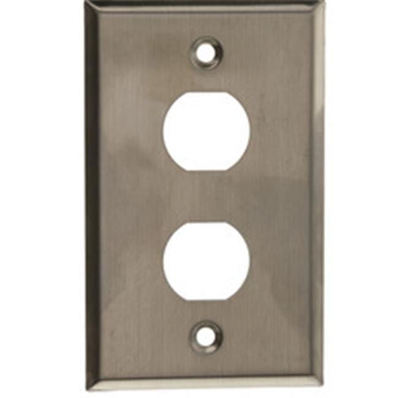 2 Port Single Gang Outdoor Wall Plate with Water Seal, Stainless Steel
