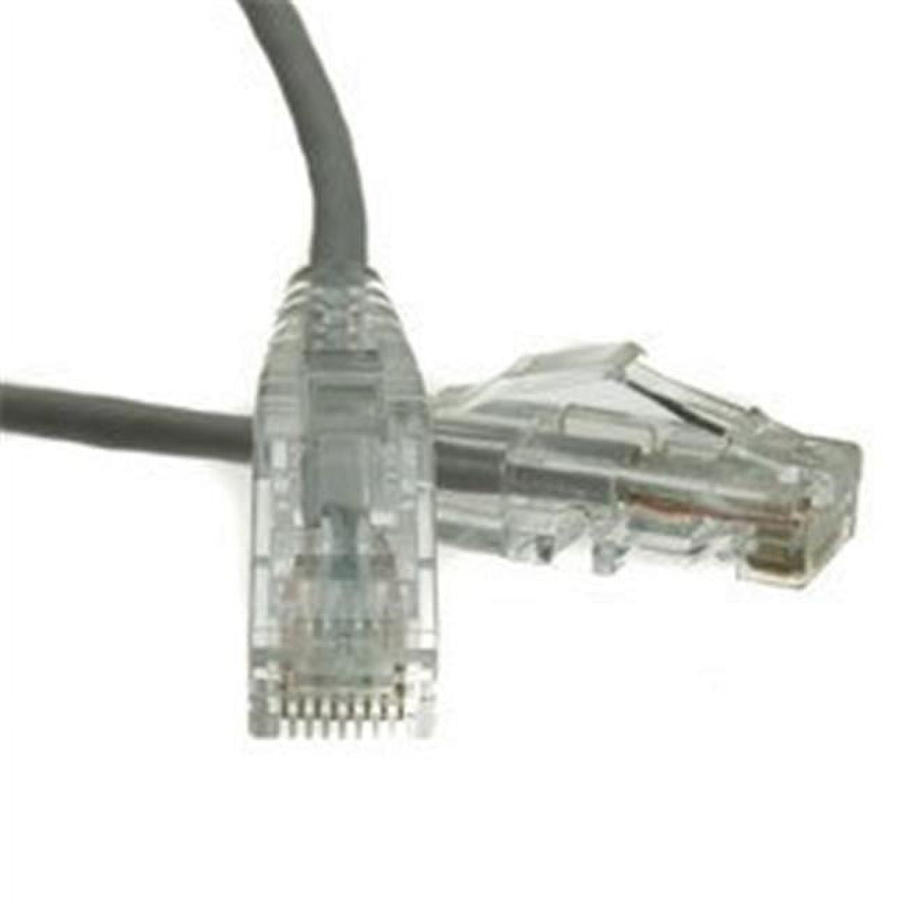 5 ft. Cat6a Gray Slim Ethernet Patch Cable, Snagless & Molded Boot