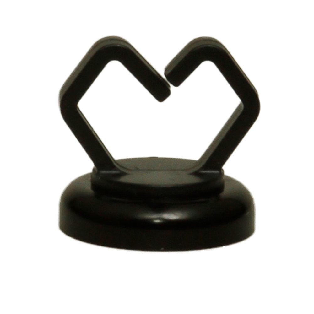 1/2in Black Magnetic Cable Holder, 10 pound pull force, Strong Polymer Cable Holder, Plenum