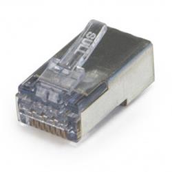 Platinum Tools ezEX-RJ45 Shielded Cat6/Cat5e Crimp Connectors, internal ground, POE
