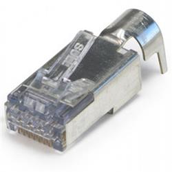 Platinum Tools ezEX-RJ45 Shielded Cat6/Cat5e Crimp Connectors, external ground, POE