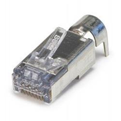 CableWholesale 202052J Platinum Tools ezEX-RJ45 CAT6A Shielded Crimp Plugs, External Ground - 50 Piece