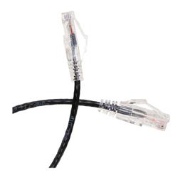 CableWholesale 13X6-62201 1 ft. Cat6a Slim Ethernet Patch Cable Snagless Molded Boot, Black