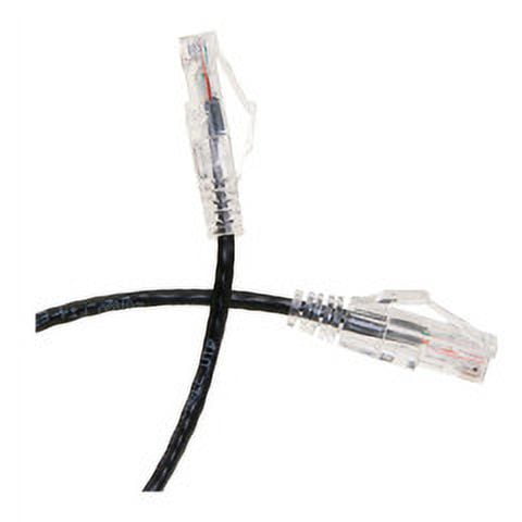 CableWholesale 13X6-62210 10 ft. Cat6a Slim Ethernet Patch Cable Snagless Molded Boot, Black