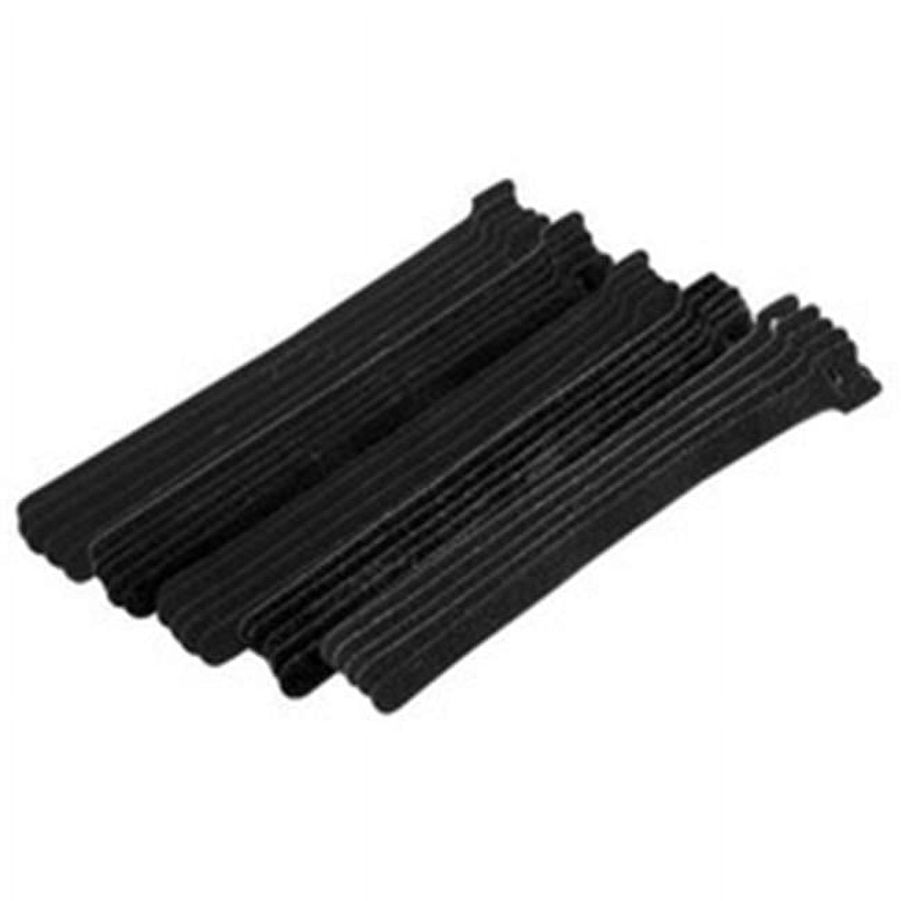 Picture of CableWholesale 30CT-02280 0.50 x 8 in. Black Hook & Loop Cable Strap with Eye - Pack of 25