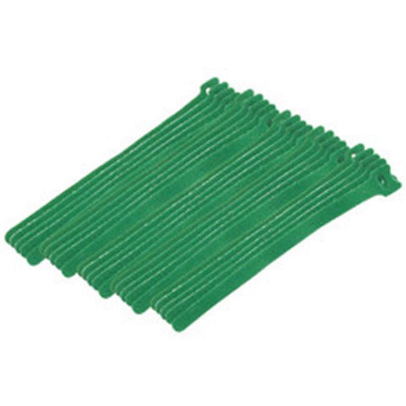 Picture of CableWholesale 30CT-05180 0.50 x 8 in. Green Hook & Loop Cable Strap with Eye - Pack of 25