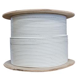 CableWholesale 14X6-591NH Plenum Shielded Cat6a Bulk Ethernet Cable, Solid, CMP, 500 MHz, 23 AWG, Spool, White - 1000 ft.