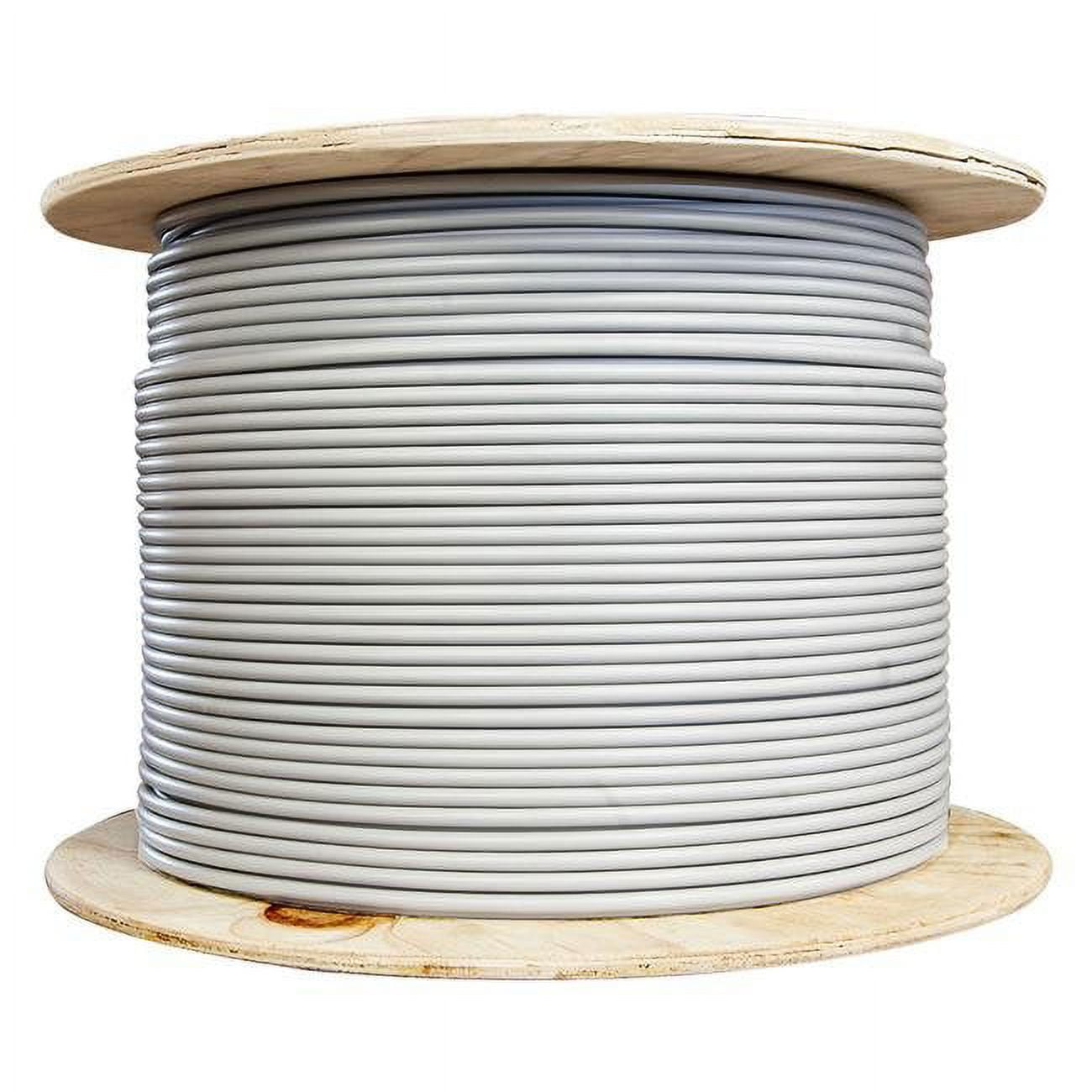 CableWholesale 13X6-521MH Bulk Shielded Foil Twisted Pair Cat6a Ethernet Cable, Stranded, Spool, Gray - 1000 ft.