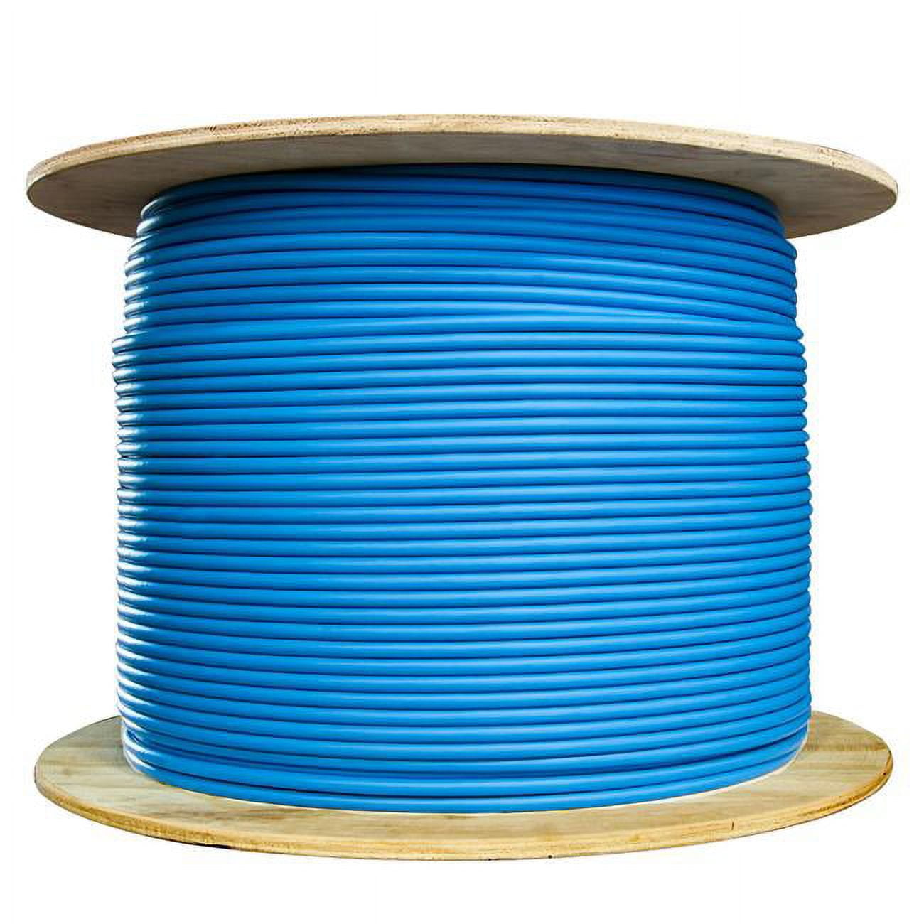 CableWholesale 13X6-561MH Bulk Shielded Foil Twisted Pair Cat6a Ethernet Cable, Stranded, Spool, Blue - 1000 ft.