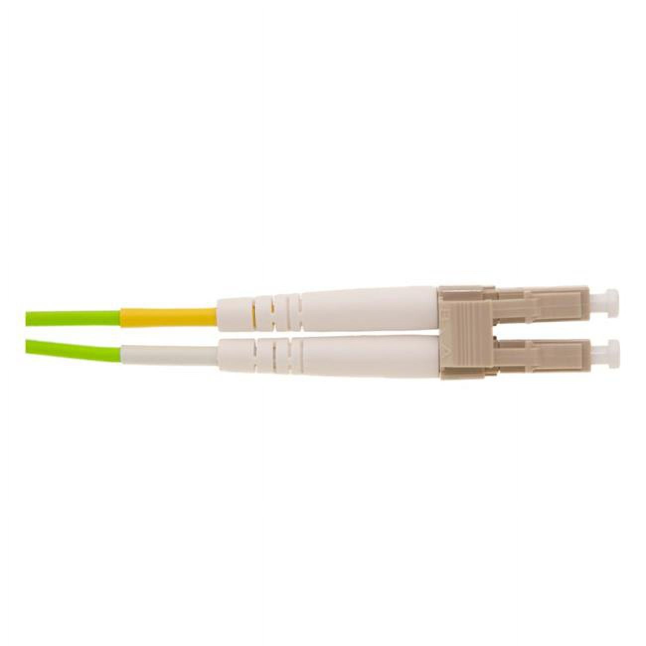 CableWholesale LCLC-51003 OM5 Wideband Multi-Mode Fiber Optic Cable, LC & LC, WDM, Duplex, 50 by 125, Lime Green - 3 m