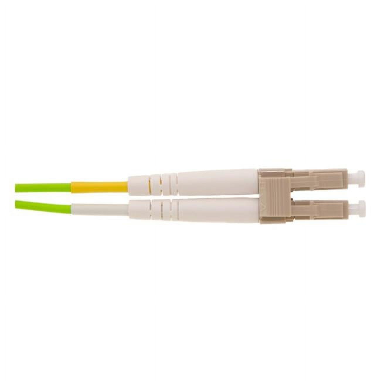 OM5 Wideband Multi-Mode Fiber Optic Cable, LC & LC, WDM, Duplex, 50 by 125, Lime Green - 20 m