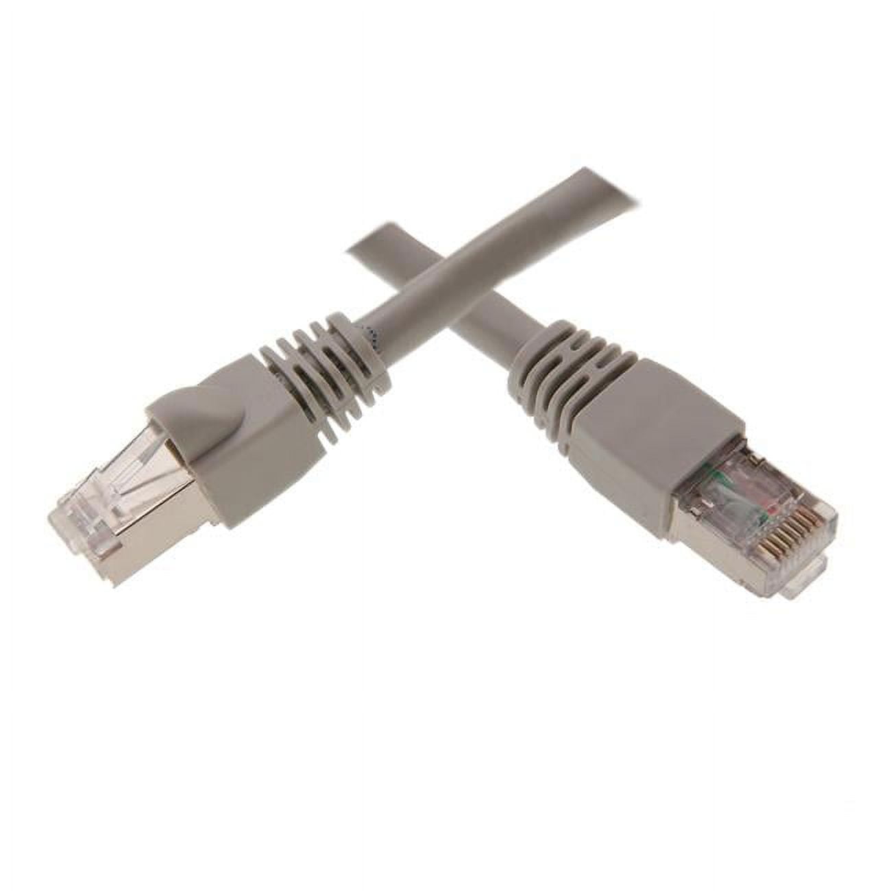 1 Foot Shielded Cat6 Gray Ethernet Patch Cable, Snagless/Molded Boot 24AWG, RJ45 Gold Plate Connector, 4 Pair Stranded Copper Shielded Twisted Pair (STP) Internet Network Patch Cable, CableWholesale