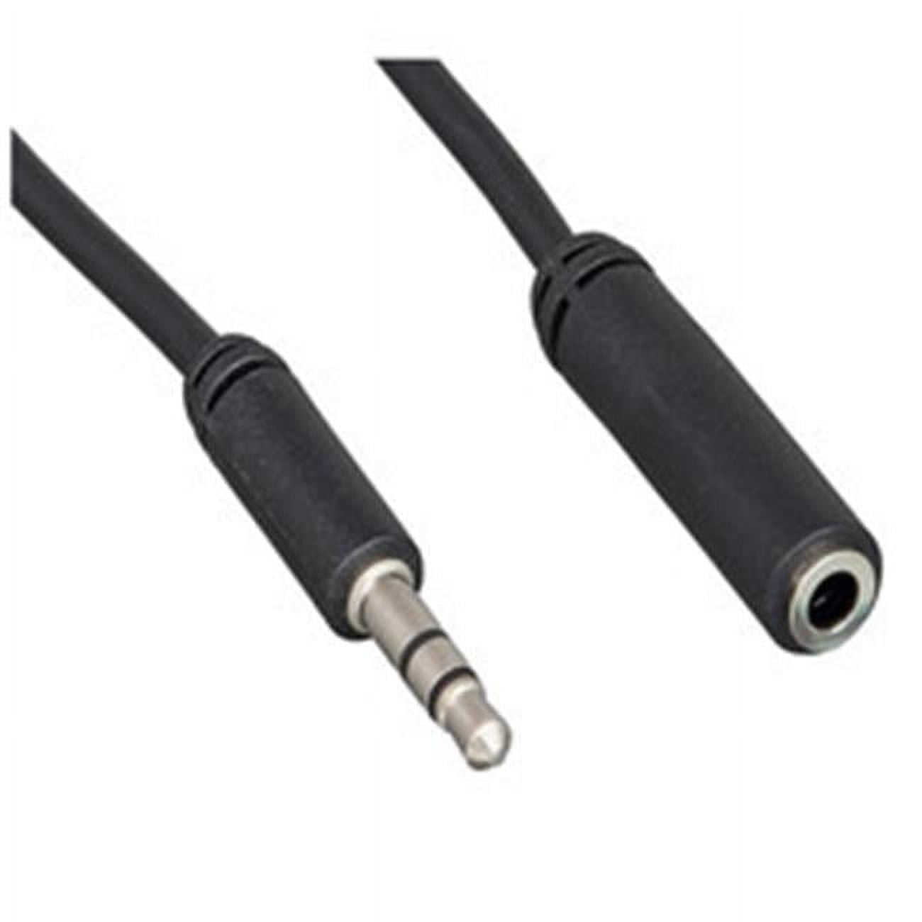 12 ft. Slim Mold Stereo Aux Extension Cable - 3.5 mm Male, Black