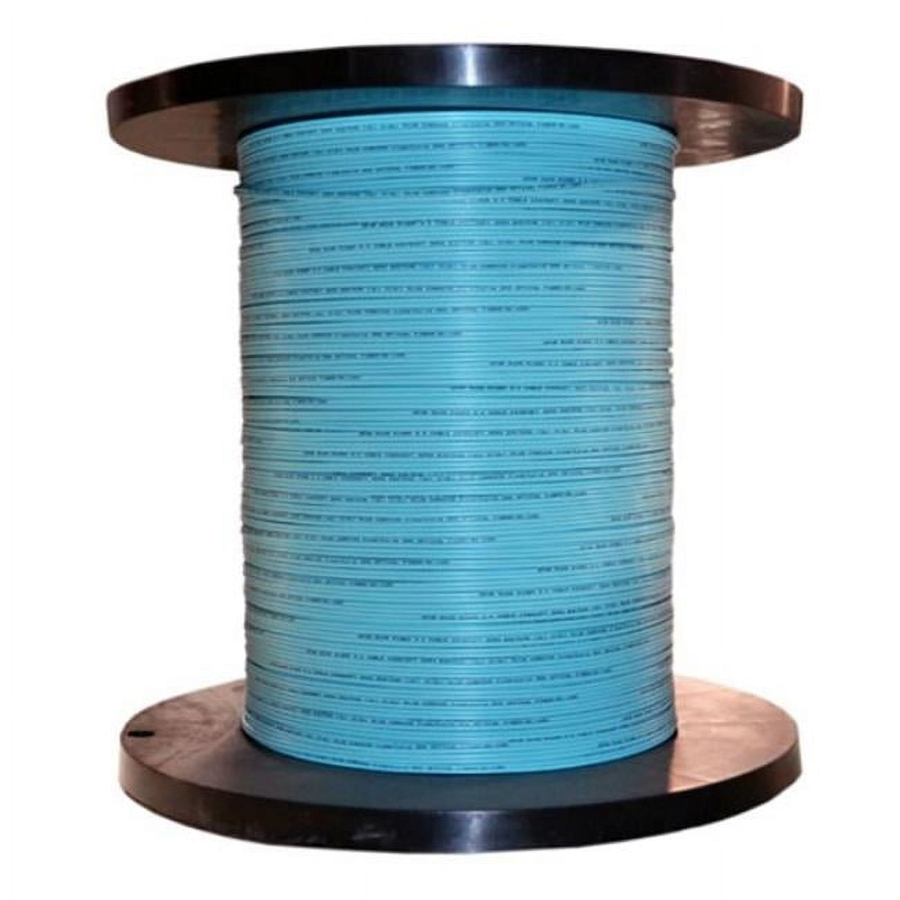 Picture of CableWholesale 10F2-402NH 1000 ft. 2 Fiber Indoor Distribution Fiber Optic Cable with Multimode 50-125 OM4 10 Gbit & Riser Rated Spool&#44; Aqua