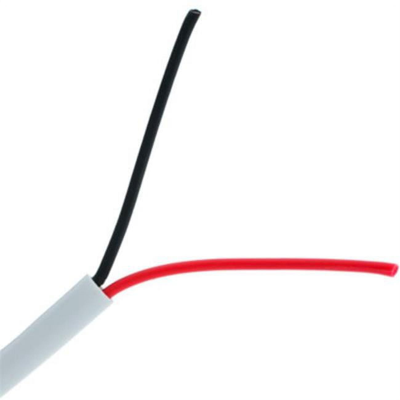 1000 ft. Security & Alarm Wire, 22-2 22AWG 2 Conductor - Solid - CMR & Inwall Rated - Pullbox, White
