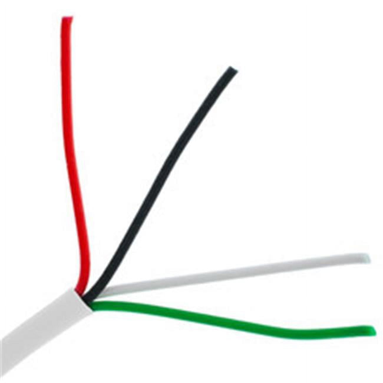 1000 ft. CM 22 AWG 4C Solid Security & Alarm Wire, White - Pullbox