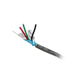 22-4 22Awg 4 Conductor Stranded, CMR Inwall Rated, Pullbox Shielded Security & Alarm Wire, Gray