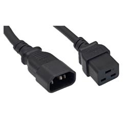 6 ft. 14 AWG & 15A Power Cord, C14 to C19 - Black