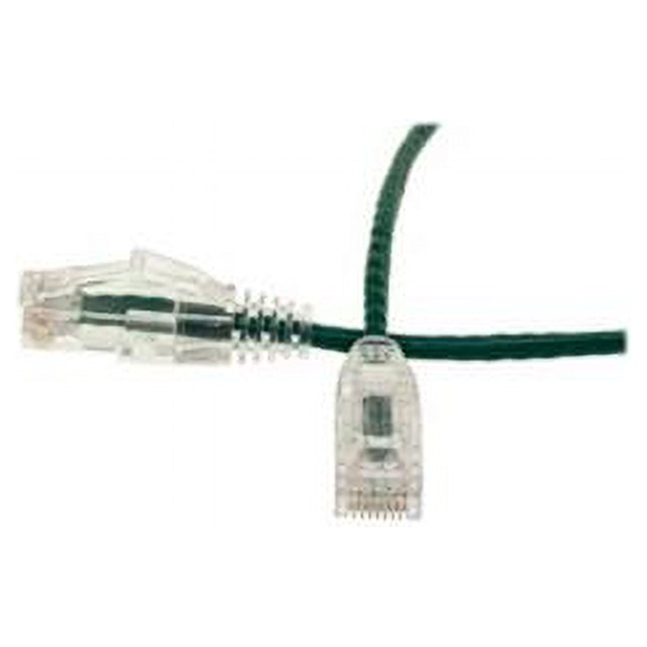 Cat6 Green Slim Ethernet Patch Cable, Snagless/Molded Boot, POE Compliant, 2 foot