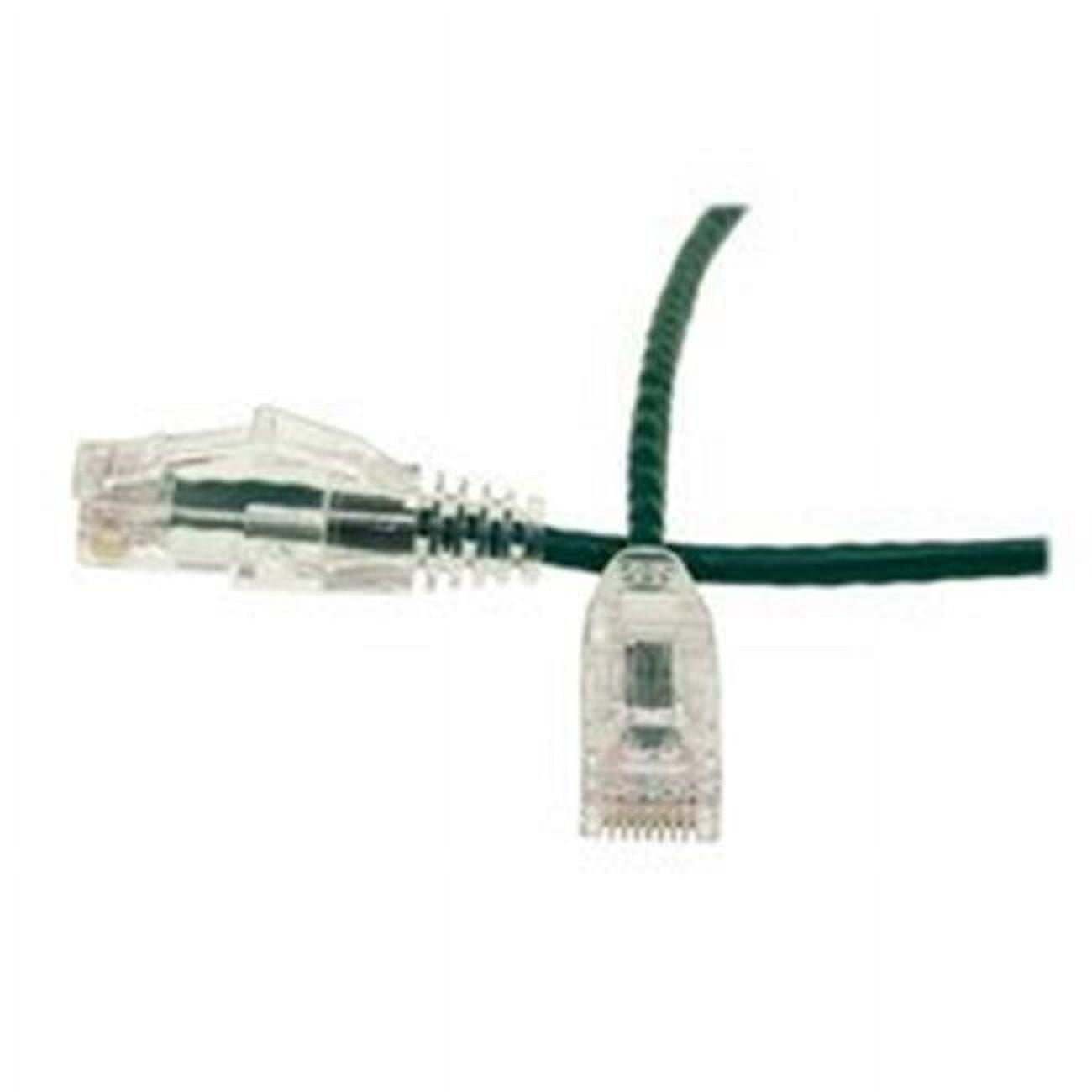 CableWholesale 10X8-85115 15 ft. Slim Cat6 Ethernet Patch Cable - Snagless Boot, Green