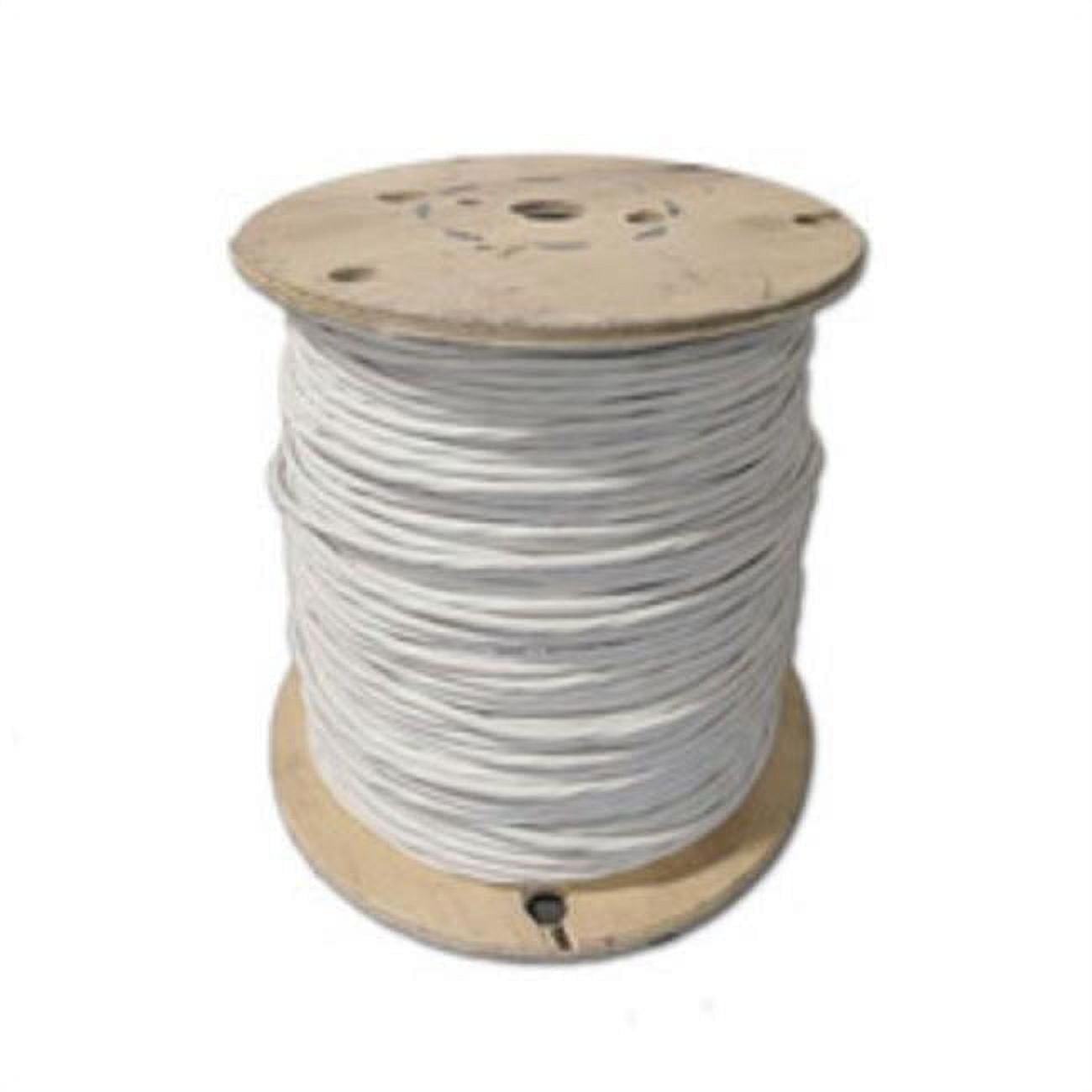 100 ft. 18 AWG 4 Conductor Shielded Plenum Security Cable with Stranded CMP Spool, White
