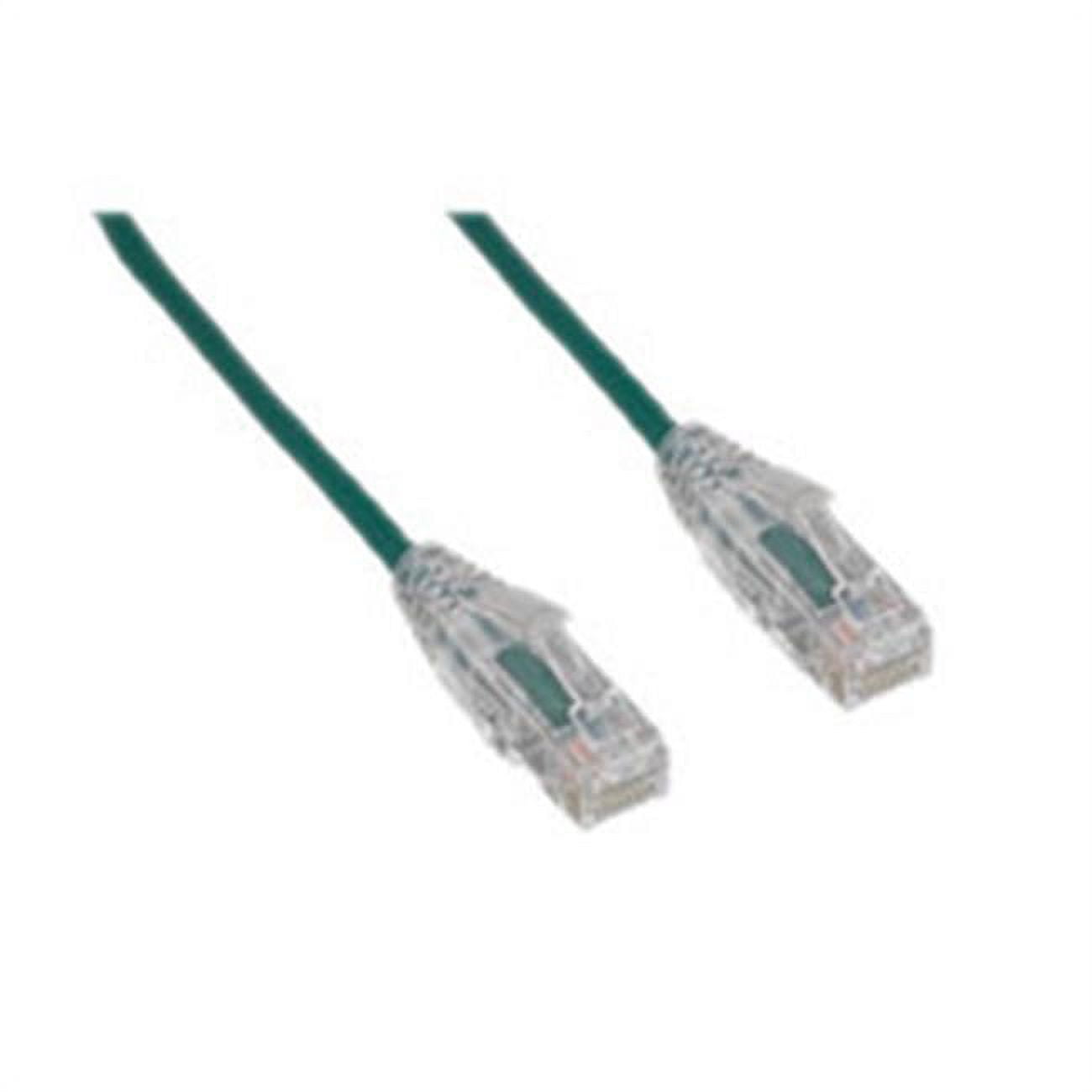 Picture of Cablewholesale 13X6-65101 1 ft. Cat6A Slim Ethernet Patch Cable with Pure Copper & Snagless Molded Boot&#44; Green