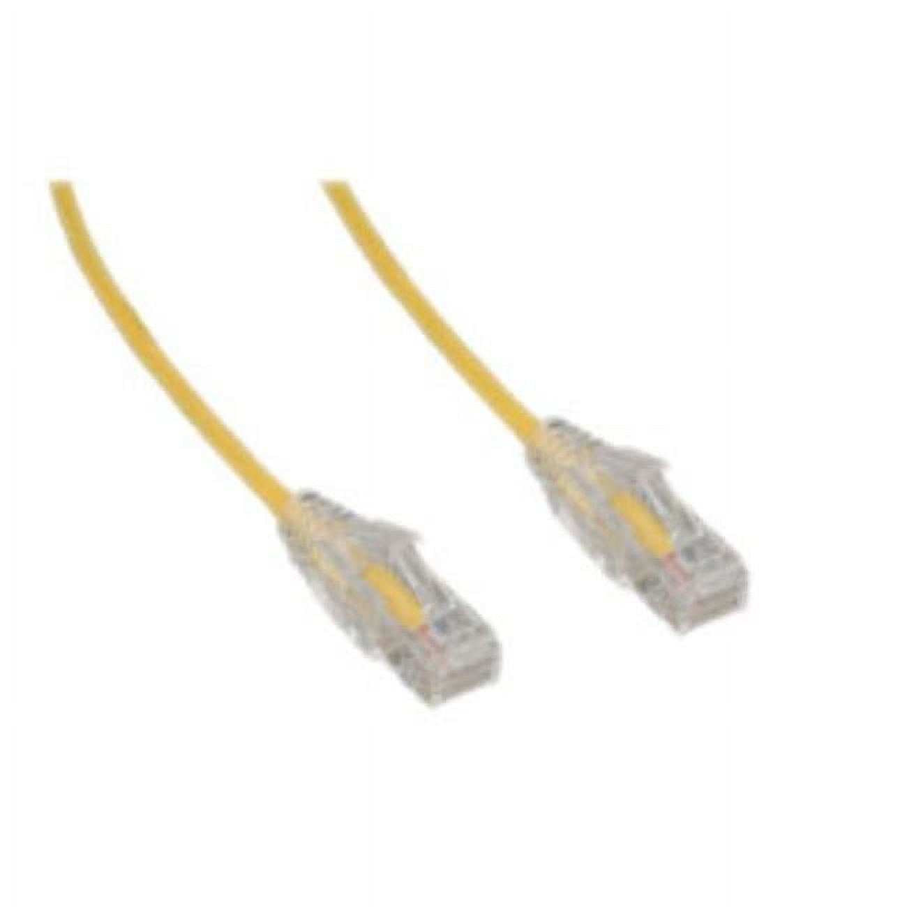 Picture of CableWholesale 13X6-68125 25 ft. Cat6a Slim Ethernet Patch Cable with Pure Copper Snagless Molded Boot, Yellow