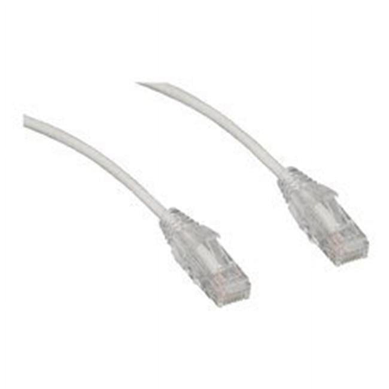 Picture of Cablewholesale 13X6-69115 15 ft. Cat6A Slim Ethernet Patch Cable with Pure Copper & Snagless Molded Boot&#44; White