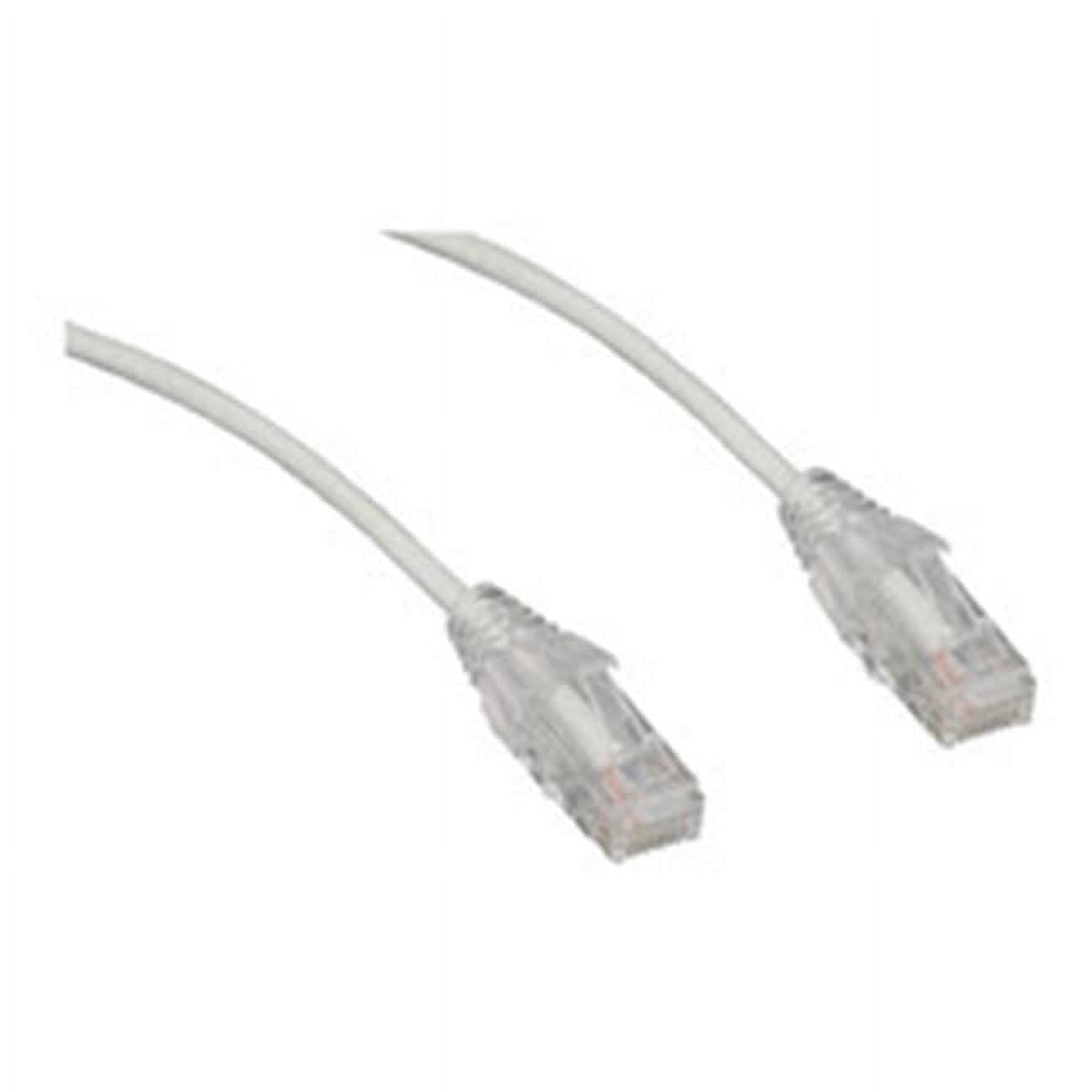 20 ft. Slim White Cat6a Snagless Patch Cable, 10Gb - 500MHz, Yellow