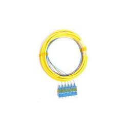 3 m Singlemode & SC-UPC Connectors, Blue Boots 6 Strand Fiber Distribution Pigtail - Yellow