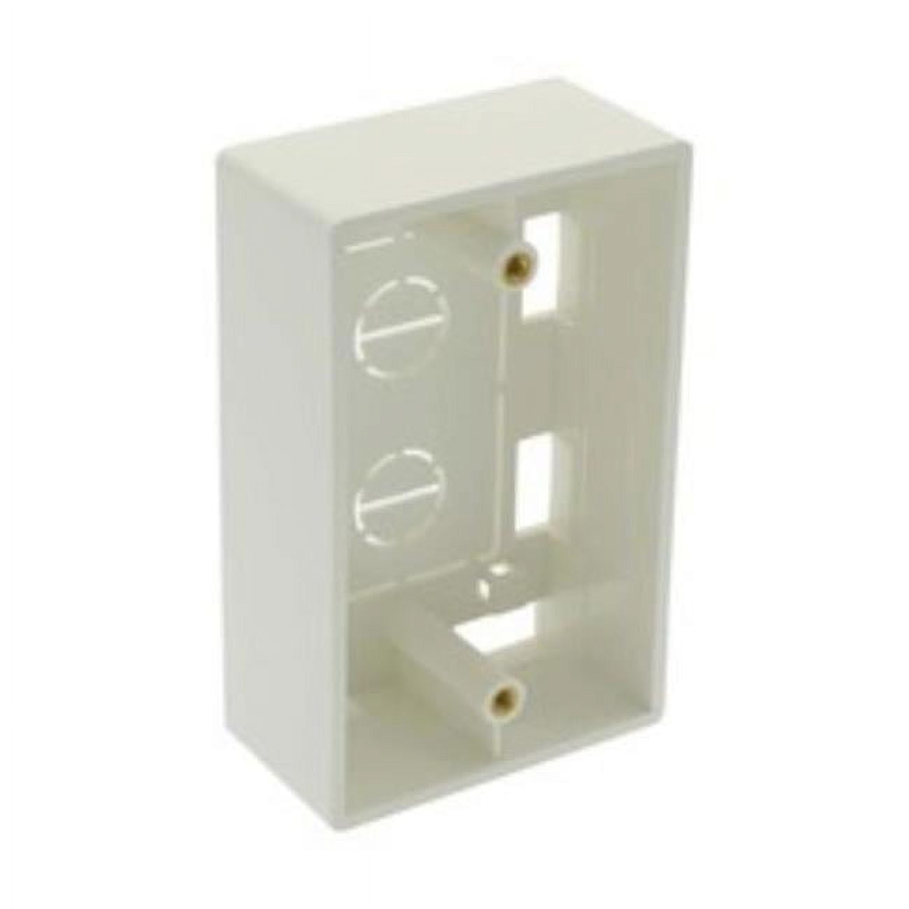 Picture of Cable Wholesale 300-626WH Single Gang Surface Mount Box, White