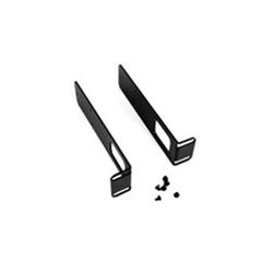 CableWholesale 68F1-19010 19 in. 1U Flush Mount Rack Adapter Brackets Powder Coat, Black - Set of 2